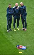 15 May 2022; Kildare manager Glenn Ryan, centre, with selectors Johnny Doyle, left, and Dermot Earley before the Leinster GAA Football Senior Championship Semi-Final match between Kildare and Westmeath at Croke Park in Dublin. Photo by Piaras Ó Mídheach/Sportsfile