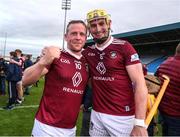 21 May 2022; Westmeath players Davy Glennon, left, and Aaron Craig after the Leinster GAA Hurling Senior Championship Round 5 match between Laois and Westmeath at MW Hire O’Moore Park in Portlaoise, Laois. Photo by Michael P Ryan/Sportsfile