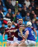 21 May 2022; Donnchadh Hartnett of Laois in action against Davy Glennon of Westmeath during the Leinster GAA Hurling Senior Championship Round 5 match between Laois and Westmeath at MW Hire O’Moore Park in Portlaoise, Laois. Photo by Michael P Ryan/Sportsfile
