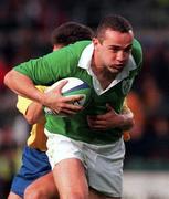 21 November 1998: Conor O'Shea of Ireland during the World Cup Qualifing match between Ireland and Romania at Lansdowne Road in Dublin. Photo by David Maher/Sportsfile