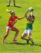 28 May 2022; Aishling O'Connell of Kerry in action against Maire O'Callaghan of Cork during the TG4 Munster Senior Ladies Football Championship Final match between Kerry and Cork at Fitzgerald Stadium in Killarney. Photo by Diarmuid Greene/Sportsfile