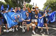 28 May 2022; Leinster mascot Leo the Lion with the Leinster supporters before the Heineken Champions Cup Final match between Leinster and La Rochelle at Stade Velodrome in Marseille, France. Photo by Ramsey Cardy/Sportsfile