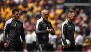 29 May 2022; Roscommon manager Anthony Cunningham, centre, before the Connacht GAA Football Senior Championship Final match between Galway and Roscommon at Pearse Stadium in Galway. Photo by Eóin Noonan/Sportsfile