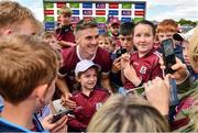 29 May 2022; Shane Walsh of Galway poses for photographs with supporters after his side's victory in the Connacht GAA Football Senior Championship Final match between Galway and Roscommon at Pearse Stadium in Galway. Photo by Sam Barnes/Sportsfile