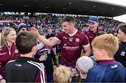 29 May 2022; Shane Walsh of Galway is congratulated by supporters after his side's victroy in the Connacht GAA Football Senior Championship Final match between Galway and Roscommon at Pearse Stadium in Galway. Photo by Sam Barnes/Sportsfile