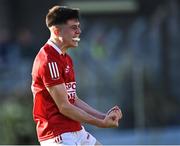 1 June 2022; Brian Hayes of Cork celebrates after scoring his side's first goal during the Electric Ireland Munster GAA Minor Football Championship Final match between Kerry and Cork at Páirc Uí Rinn in Cork. Photo by Piaras Ó Mídheach/Sportsfile