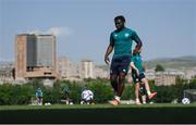 2 June 2022; Festy Ebosele during a Republic of Ireland training session at the Yerevan Football Academy in Yerevan, Armenia. Photo by Stephen McCarthy/Sportsfile
