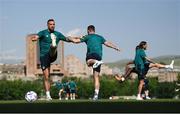 2 June 2022; Shane Duffy during a Republic of Ireland training session at the Yerevan Football Academy in Yerevan, Armenia. Photo by Stephen McCarthy/Sportsfile