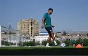 2 June 2022; Cyrus Christie during a Republic of Ireland training session at the Yerevan Football Academy in Yerevan, Armenia. Photo by Stephen McCarthy/Sportsfile
