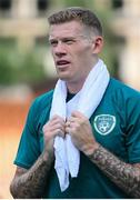 3 June 2022; James McClean cools down during a Republic of Ireland training session at Vazgen Sargsyan Republican Stadium in Yerevan, Armenia.  Photo by Stephen McCarthy/Sportsfile