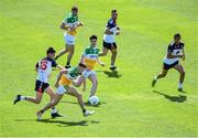 4 June 2022; Keith O'Neill of Offaly in action against Mikey Brosnan of New York during the Tailteann Cup Quarter-Final match between Offaly and New York at O'Connor Park in Tullamore, Offaly. Photo by David Fitzgerald/Sportsfile