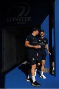 10 June 2022; Rhys Ruddock, left, and Jimmy O'Brien of Leinster arrive before  during the United Rugby Championship Semi-Final match between Leinster and Vodacom Bulls at the RDS Arena in Dublin. Photo by Harry Murphy/Sportsfile