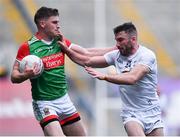 11 June 2022; James Carr of Mayo in action against Fergal Conway of Kildare during the GAA Football All-Ireland Senior Championship Round 2 match between Mayo and Kildare at Croke Park in Dublin. Photo by Piaras Ó Mídheach/Sportsfile