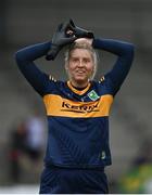 11 June 2022; Kerry goalkeeper Ciara Butler reacts after her side's victory in the TG4 All-Ireland Ladies Football Senior Championship Group C - Round 1 match between Kerry and Galway at St Brendan's Park in Birr, Offaly. Photo by Sam Barnes/Sportsfile
