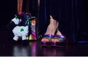 11 June 2022; A toy sheep and the rainbow shoes worn by Olympic boxing gold medallist Kellie Harrington upon her conferring with the Honorary Freedom of the City of Dublin at a ceremony in the Mansion House, Dublin. Photo by Brendan Moran/Sportsfile