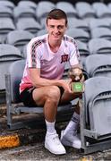 16 June 2022; Daniel Kelly of Dundalk receives the SSE Airtricity / SWI Player of the Month for May 2022 at Oriel Park in Dundalk, Louth. Photo by Ben McShane/Sportsfile