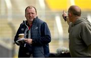 12 June 2022; Cork manager Keith Ricken is given a thumbs up by a supporter before the GAA Football All-Ireland Senior Championship Round 2 match between between Cork and Limerick at Páirc Ui Chaoimh in Cork. Photo by Eóin Noonan/Sportsfile