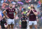 26 June 2022; Galway players Robert Finnerty, left, and Kieran Molloy during the penalty shoot-out of the GAA Football All-Ireland Senior Championship Quarter-Final match between Armagh and Galway at Croke Park, Dublin. Photo by Piaras Ó Mídheach/Sportsfile