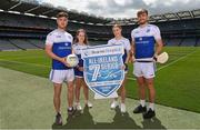 27 June 2022; In attendance at the launch of the Beacon Hospital All-Ireland 7s Series 2022, at Croke Park in Dublin, are from left, Andrew McGowan, Issy Davis, Lauren Magee and Ronan Hayes. The annual fixture takes place on the eve of the All-Ireland Finals. Games are played across a number of pitches in the local area with the cumulation of the final, which is played on the home pitch of Kilmacud Crokes, Pairc de Burca. Photo by Ramsey Cardy/Sportsfile