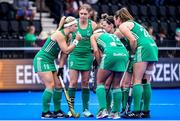 6 July 2022; Caoimhe Perdue and Kathryn Mullan of Ireland during the FIH Women's Hockey World Cup Pool A match between Ireland and Germany at Wagener Stadium in Amstelveen, Netherlands. Photo by Jeroen Meuwsen/Sportsfile