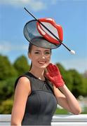 8 August 2013; Rebecca Maguire, from Belfast, Co. Antrim, during the Blossom Hill Ladies' Day at the Discover Ireland Dublin Horse Show. RDS, Ballsbridge, Dublin. Picture credit: Barry Cregg / SPORTSFILE