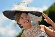 8 August 2013; Regina Long, from Thurles, Co. Tipperary, during the Blossom Hill Ladies' Day at the Discover Ireland Dublin Horse Show. RDS, Ballsbridge, Dublin. Picture credit: Barry Cregg / SPORTSFILE