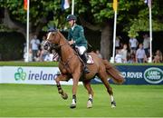 8 August 2013; Bertram Allen, Ireland, competing on Romonov, on his way to having a clear round during the Serpentine Speed Stakes. Discover Ireland Dublin Horse Show 2013, RDS, Ballsbridge, Dublin. Picture credit: Barry Cregg / SPORTSFILE