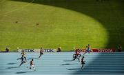 10 August 2013; A view of the men's 100m preliminary rounds. IAAF World Athletics Championships - Day 1. Luzhniki Stadium, Moscow, Russia. Picture credit: Stephen McCarthy / SPORTSFILE