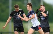 8 July 2022; Shay McElligot of New York celebrates a second half point during the GAA Football All-Ireland Junior Championship Semi-Final match between New York and Warwickshire at the GAA National Games Development Centre in Abbotstown, Dublin. Photo by Stephen McCarthy/Sportsfile