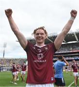 9 July 2022; Ronan Wallace of Westmeath celebrates after his side's victory in the Tailteann Cup Final match between Cavan and Westmeath at Croke Park in Dublin. Photo by Seb Daly/Sportsfile