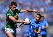 10 July 2022; David Clifford of Kerry in action against Eoin Murchan of Dublin during the GAA Football All-Ireland Senior Championship Semi-Final match between Dublin and Kerry at Croke Park in Dublin. Photo by Piaras Ó Mídheach/Sportsfile