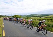 13 July 2022; A general view of the peloton during stage two of the Eurocycles Eurobaby Junior Tour 2022 in Clare. Photo by Stephen McMahon/Sportsfile