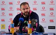 14 July 2022; Head coach Andy Farrell speaking during an Ireland media conference at Jerry Collins Stadium in Porirua, New Zealand. Photo by Brendan Moran/Sportsfile