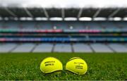 15 July 2022; Match day sliotars are seen before the GAA Hurling All-Ireland Senior Championship Final at Croke Park in Dublin. Photo by David Fitzgerald/Sportsfile