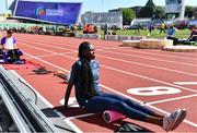 14 July 2022; Rhasidat Adeleke of Ireland during the official training session before the World Athletics Championships at Hayward Field in Eugene, Oregon, USA. Photo by Sam Barnes/Sportsfile