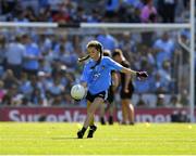 10 July 2022; Jessica Horan Ballyfin N.S. Ballyfin, Portlaoise Laois, representing Dublin, during the INTO Cumann na mBunscol GAA Respect Exhibition Go Games at the GAA Football All-Ireland Senior Championship Semi-Final match between Dublin and Kerry at Croke Park in Dublin. Photo by Ray McManus/Sportsfile