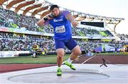 15 July 2022; Scott Lincoln of Great Britain competes in the men's Shot Put qualification during day one of the World Athletics Championships at Hayward Field in Eugene, Oregon, USA. Photo by Sam Barnes/Sportsfile