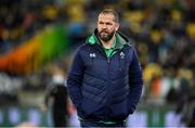 16 July 2022; Ireland head coach Andy Farrell before the Steinlager Series match between the New Zealand and Ireland at Sky Stadium in Wellington, New Zealand. Photo by Brendan Moran/Sportsfile