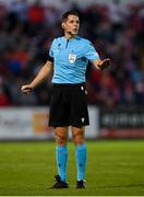 14 July 2022; Referee Jochem Kamphuis during the UEFA Europa Conference League 2022/23 First Qualifying Round Second Leg match between Sligo Rovers and Bala Town at The Showgrounds in Sligo. Photo by Stephen McCarthy/Sportsfile