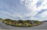 16 July 2022; A general view of the action as the peloton passes through The Burren during stage five of the Eurocycles Eurobaby Junior Tour 2022 in Clare. Photo by Stephen McMahon/Sportsfile