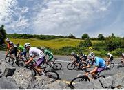 16 July 2022; A general view of the peloton on the ascent of the category one Corkscrew Hill during stage five of the Eurocycles Eurobaby Junior Tour 2022 in Clare. Photo by Stephen McMahon/Sportsfile