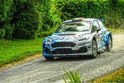 17 July 2022; Tim McNulty and Paul Kiely in their Ford Fiesta Rally2 during the Triton Showers National Rally Championship at Clonmel in Tipperary. Photo by Philip Fitzpatrick/Sportsfile