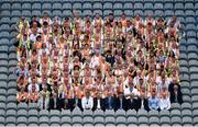 17 July 2022; Uachtarán Chumann Lúthchleas Gael Larry McCarthy and Ard Stiúrthóir of the GAA Tom Ryan with the Croke Park stewards before the GAA Hurling All-Ireland Senior Championship Final match between Kilkenny and Limerick at Croke Park in Dublin. Photo by Daire Brennan/Sportsfile