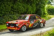 17 July 2022; Mark Dolphin and Martin O'Brien in their Ford Escort Mk2 during the Triton Showers National Rally Championship at Clonmel in Tipperary. Photo by Philip Fitzpatrick/Sportsfile