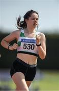 17 July 2022; Avril Millerick of Youghal AC, Cork, competing in the 3000m during Irish Life Health National Junior and U23s T&F Championships in Tullamore, Offaly. Photo by George Tewkesbury/Sportsfile