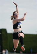 17 July 2022; Aisling Machugh of Naas AC, Kildare, competing in the Triple Jump during Irish Life Health National Junior and U23s T&F Championships in Tullamore, Offaly. Photo by George Tewkesbury/Sportsfile