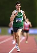 17 July 2022; Callum Hurley of Ferrybank AC, Waterford, on his way to winning the 800m during Irish Life Health National Junior and U23s T&F Championships in Tullamore, Offaly. Photo by George Tewkesbury/Sportsfile