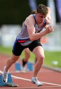 17 July 2022; Jack Moraghan of Dundrum South Dublin AC competing in the 400m during Irish Life Health National Junior and U23s T&F Championships in Tullamore, Offaly. Photo by George Tewkesbury/Sportsfile