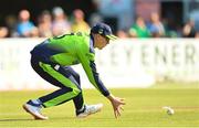 18 July 2022; Harry Tector of Ireland during the Men's T20 International match between Ireland and New Zealand at Stormont in Belfast. Photo by Ramsey Cardy/Sportsfile