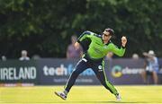 18 July 2022; George Dockrell of Ireland during the Men's T20 International match between Ireland and New Zealand at Stormont in Belfast. Photo by Ramsey Cardy/Sportsfile